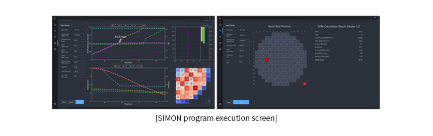 SIMON program execution screen