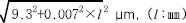 √0.4²+0.0040²xl² μm (L:㎜)